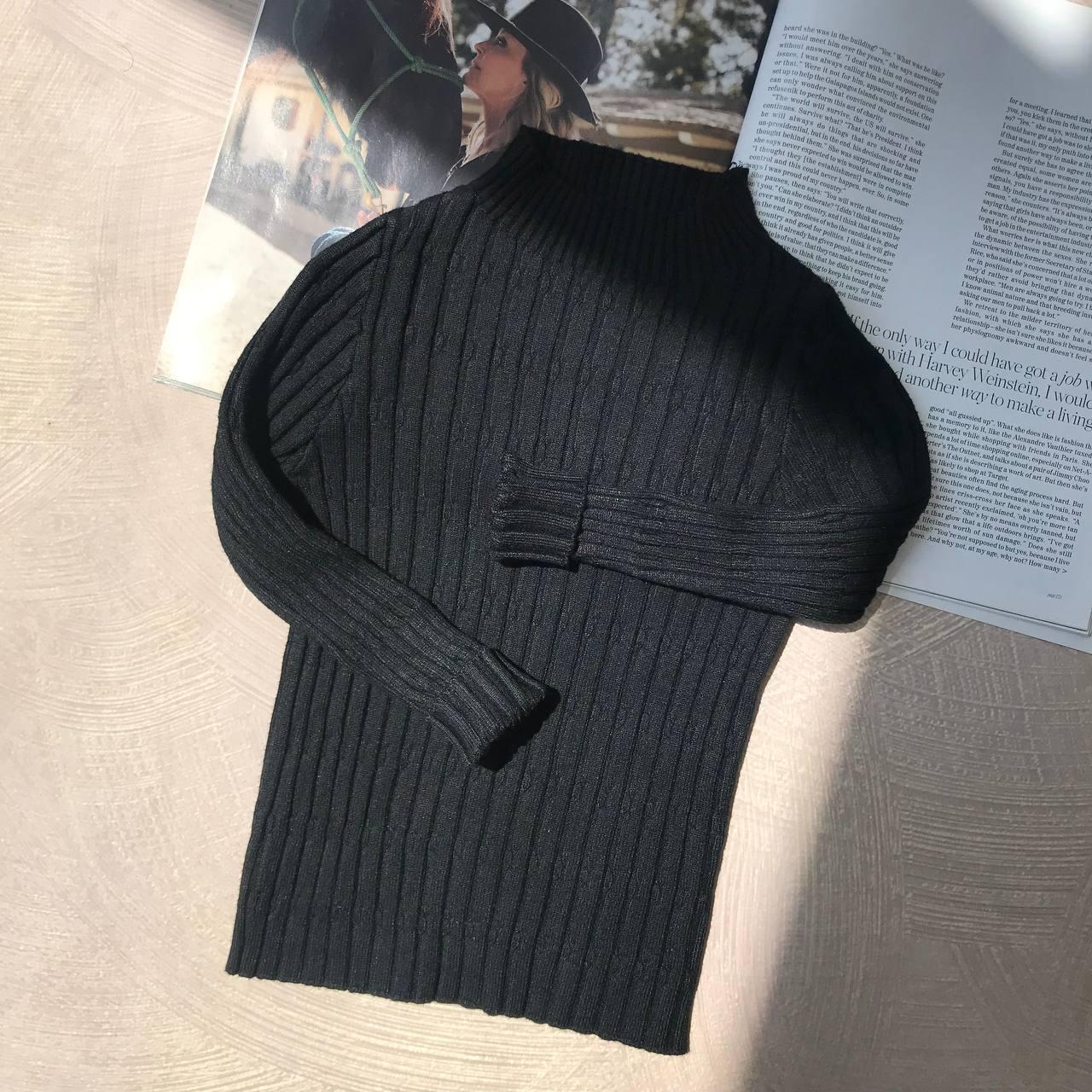 Гольф водолазка на дівчинку Чорний 63116, 146, Чорний, Для дівчаток, Весна Осінь, 116, фото 1