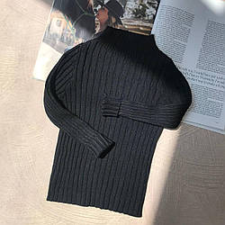 Гольф водолазка на дівчинку Чорний 63116, 146, Чорний, Для дівчаток, Весна Осінь, 116