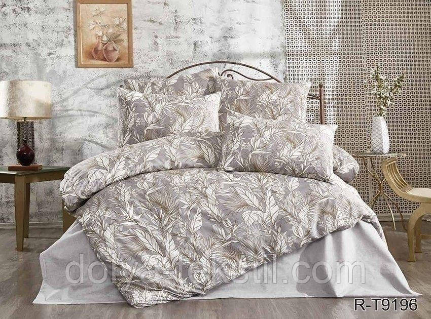 Полуторний комплект постільної білизни з ранфорсу ТМ TAG 1,5-спальн. з компаньоном R-T9196, фото 1