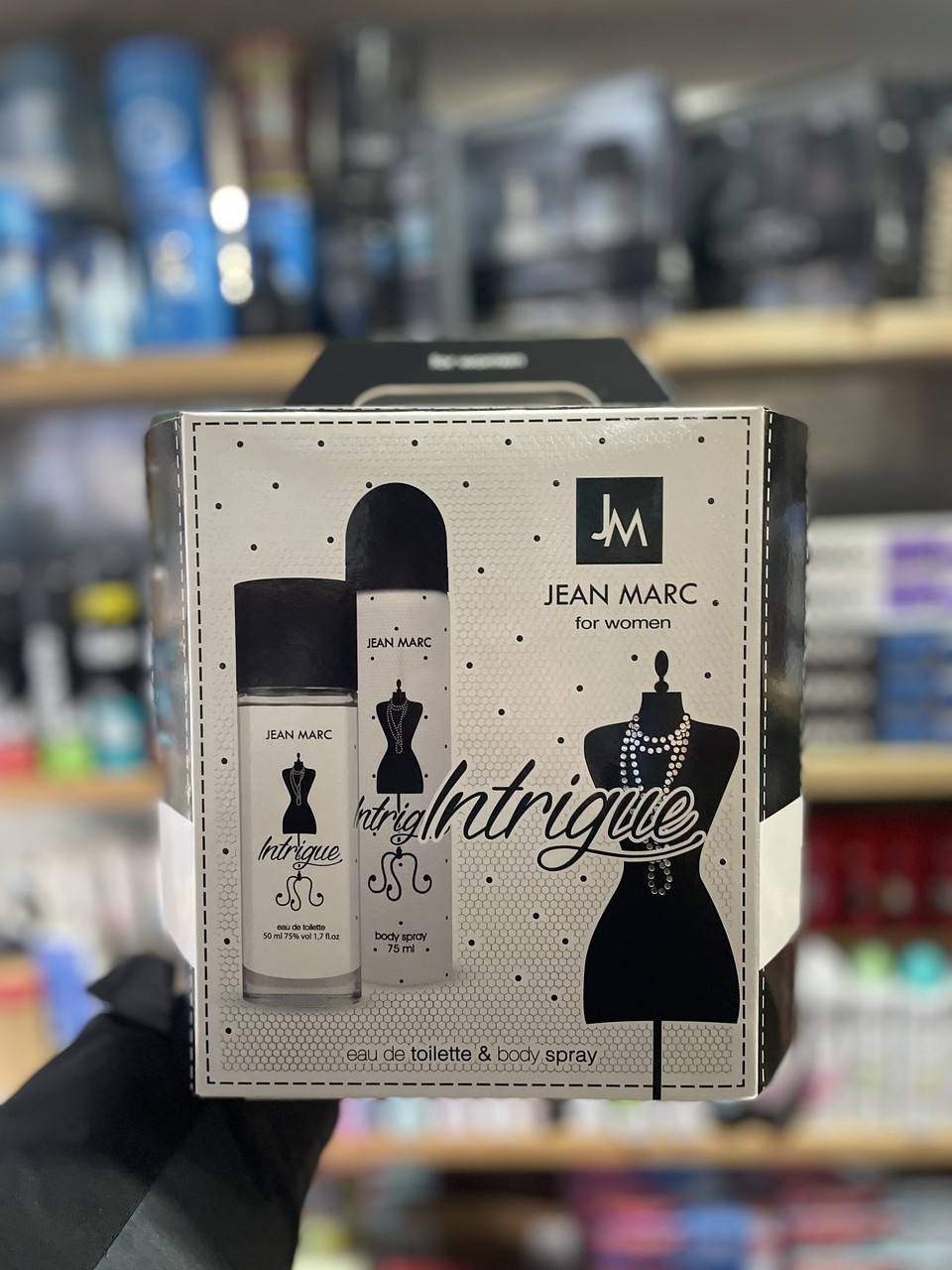 Подарунковий набір для жінок (туалетна вода/50ml + дезодорант/75ml) Jean Mark Intrigue, фото 1