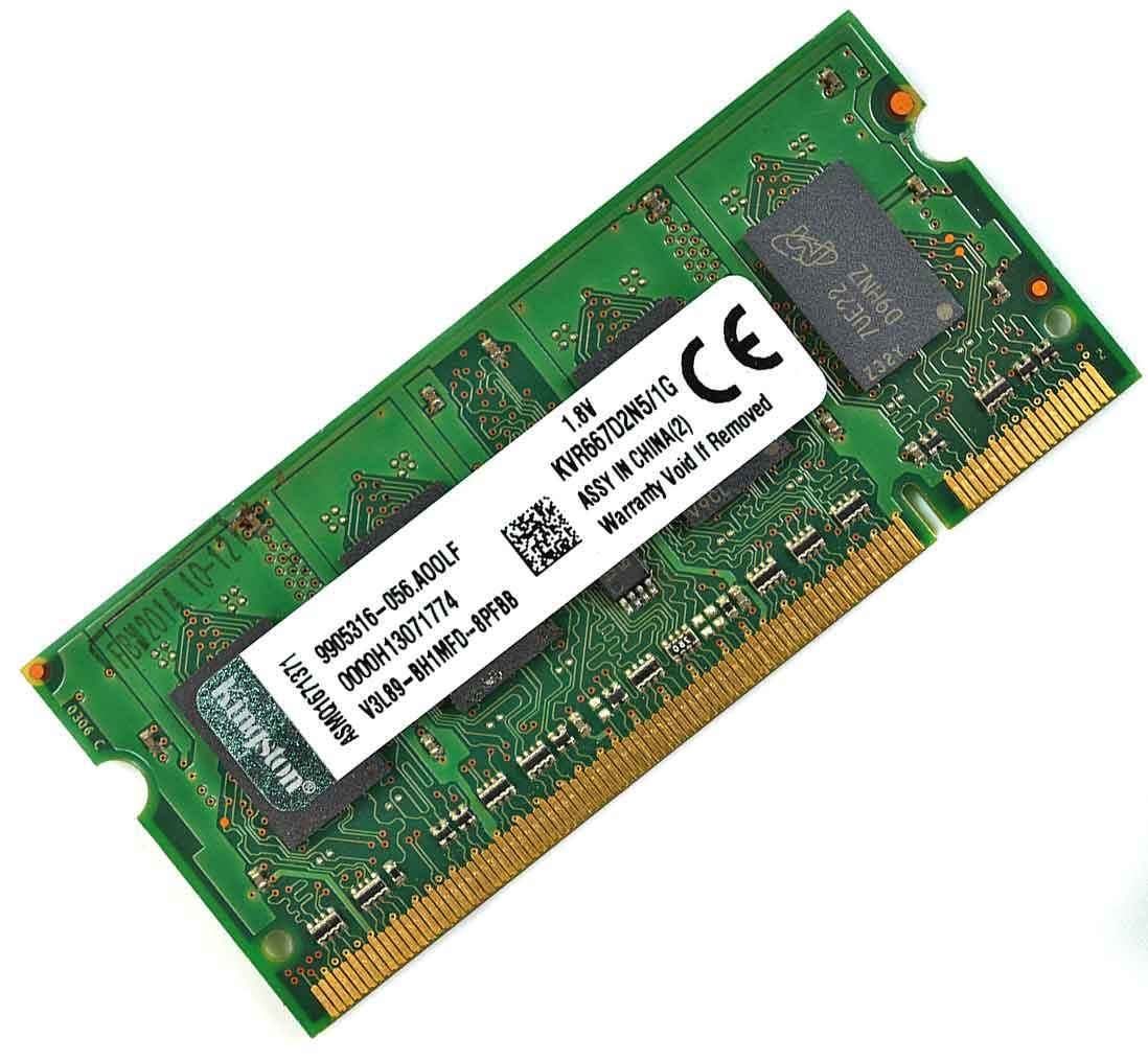 Оперативна пам'ять Kingston DDR2 1GB (1Гб) 667MHz SODIMM для ноутбука, 1 Гб ДДР2 KVR667D2N5/1G (1024Mb) 1 GB