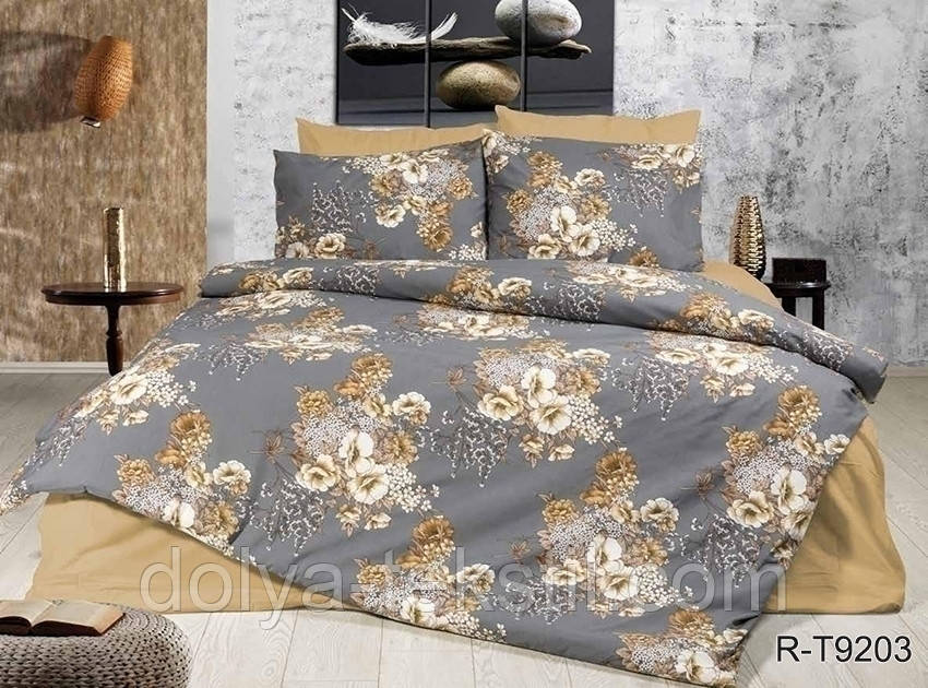 Постільна білизна Євро з турецького ранфорсу ТМ TAG, бавовна з компаньйоном R-T9203, фото 1