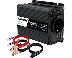 Інвертор 12V-220 "LVYUAN 500W MOD", перетворювач напруги 12V-220V (Модифікована Сінусоїда, 500Вт)
