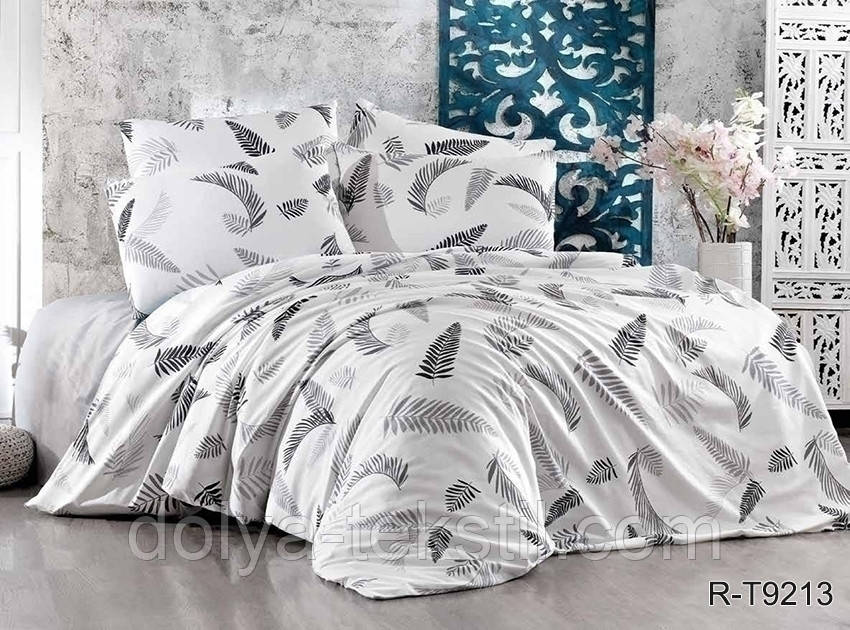 Постільна білизна Євро з турецького ранфорсу ТМ TAG, бавовна з компаньйоном R-T9213, фото 1