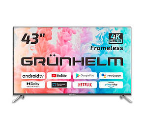 Телевизор Grunhelm 43U700-GA11V (43'', Android TV, 4K, T2)