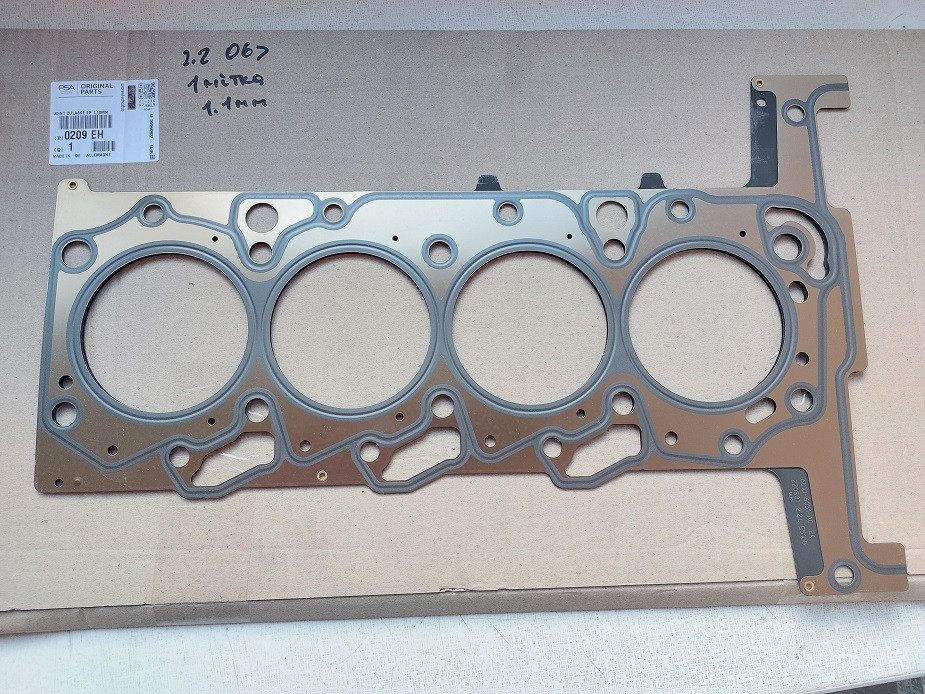 Прокладка ГБЦ 1.1 мм на Fiat Ducato 250, Peugeot Boxer 3, Citroen Jumper 3 (2006-2014), 2.2, 9659197480