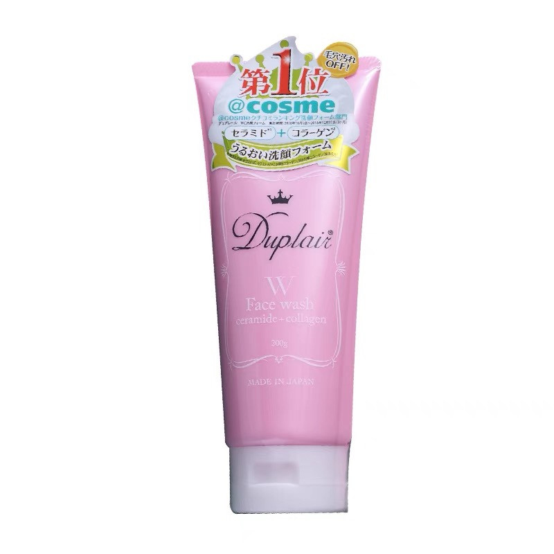 Зволожувальна пінка для вмивання кераміди + колаген W Face Wash, DUPLAIR 200g