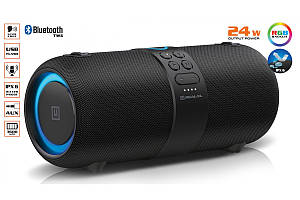 Портативна колонка Bluetooth, USB, AUX, IPX6 24W REAL-EL X-735 BLACK (EL121600011) чорна нова