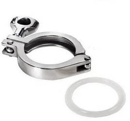 Сталевий хомут для клампового з'єднання до домашнього дистилятора 1.5 дюйма 42мм Samogray