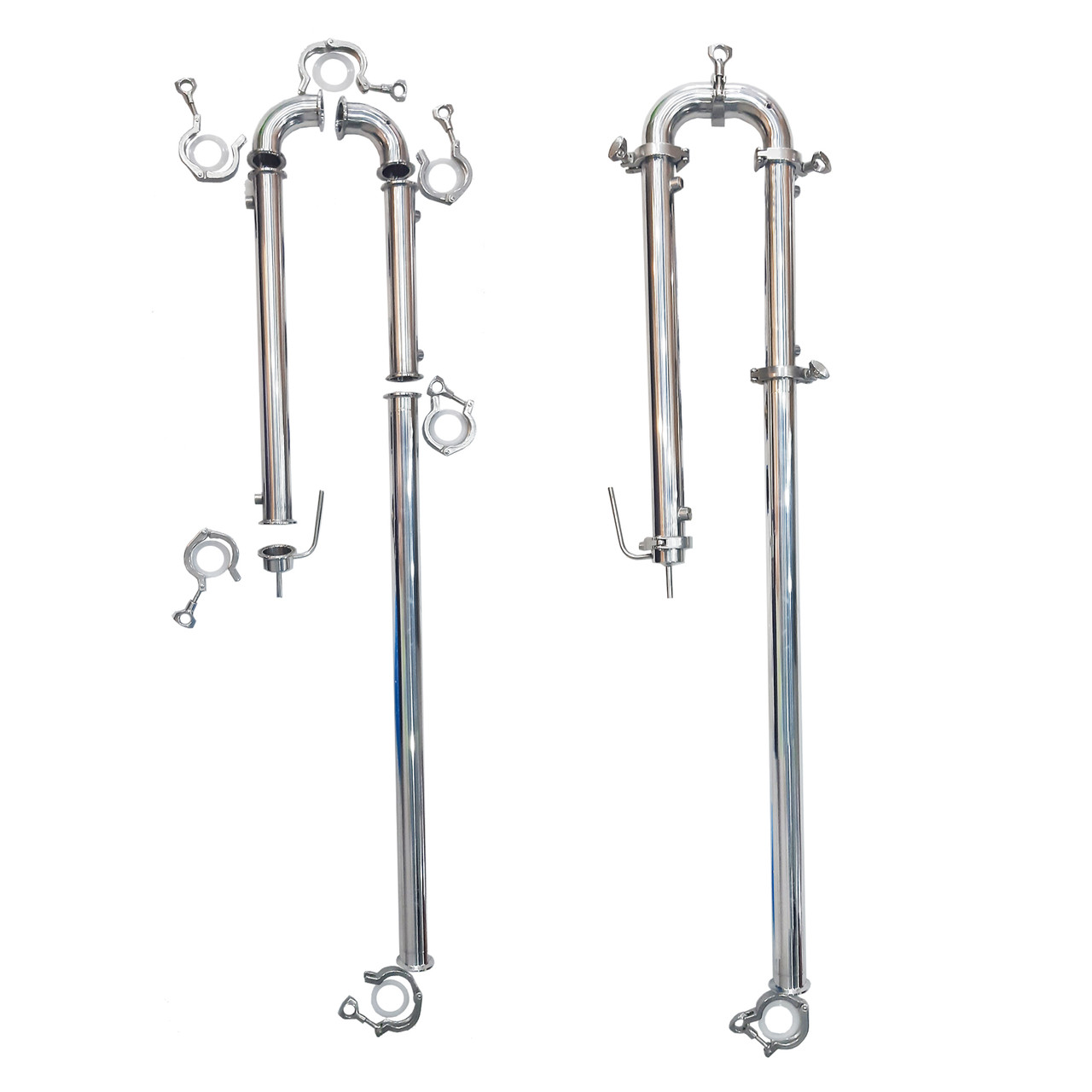 Дистилятор бражно-спиртова колона з холодильником нержавіюча сталь 2 дюйми від ТМ Samogray, фото 1