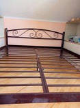 Двоспальне ліжко Віола Tenero 140х200 см металеве бордо, фото 8