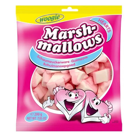 Зефір Маршмеллоу Серця Woogie Marshmallows Hearts 200 г Австрія, фото 1