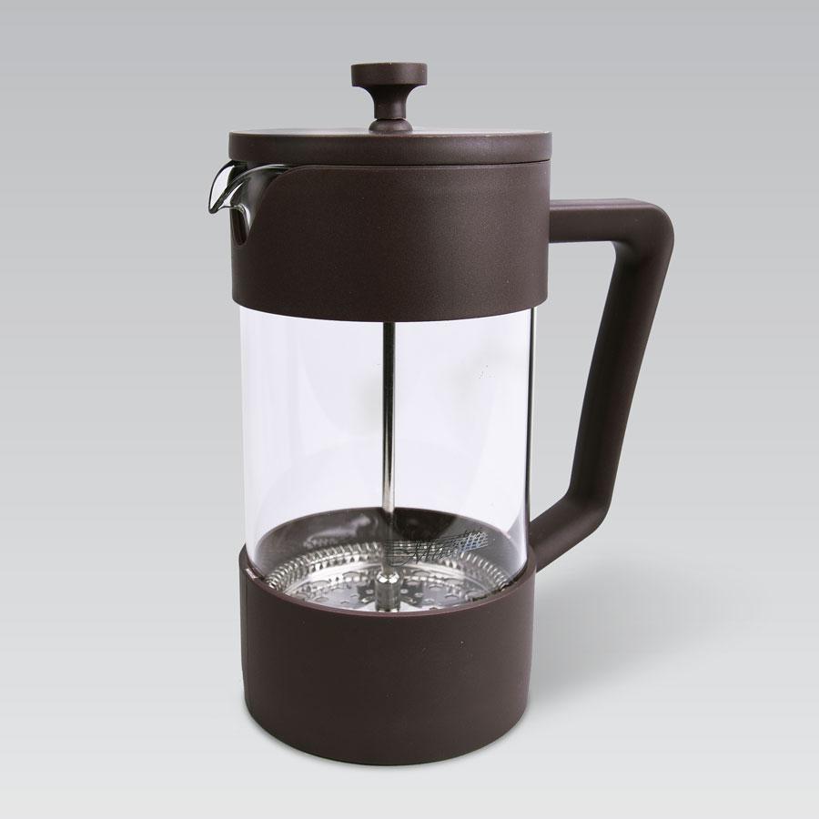 Френч-прес 1 л Maestro MR-1659-1000 коричневий скляний заварник для чаю та кави