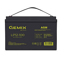 Акумуляторна батарея Gemix AGM 12 В 100 Ah black LP12-100