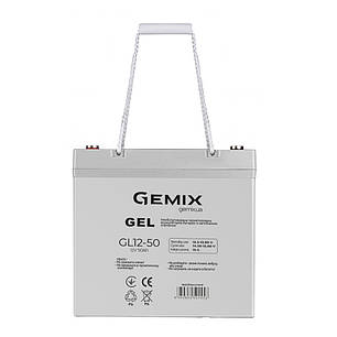 Аккумуляторная батарея Gemix GEL Series AGM 12В 50Ah gray GL12-50, фото 2