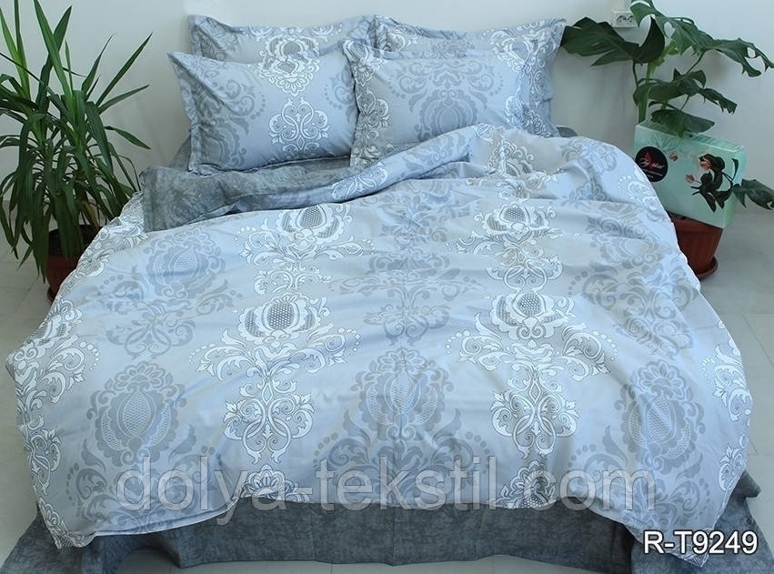 Постільна білизна Євро з турецького ранфорсу ТМ TAG, бавовна з компаньйоном R-T9249, фото 1