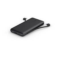 Портативний зарядний пристрій Power Bank Belkin 10000 mAh 23 W integrated cables Black (BPB006BTBLK)