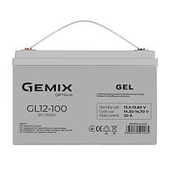 Акумуляторна батарея Gemix GEL Series AGM 12 В 100 Ah gray GL12-100