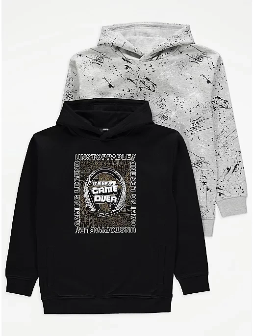 Худі дитяче чорного кольору  Game over  George   116/122,  128/134см, фото 1
