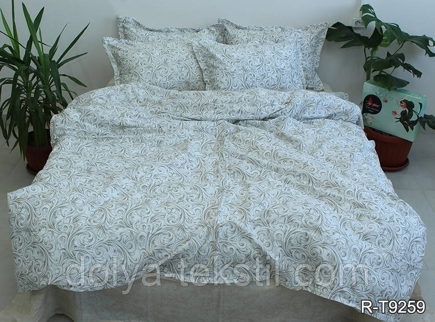 Постільна білизна Євро з турецького ранфорсу ТМ TAG, бавовна з компаньйоном R-T9259, фото 1
