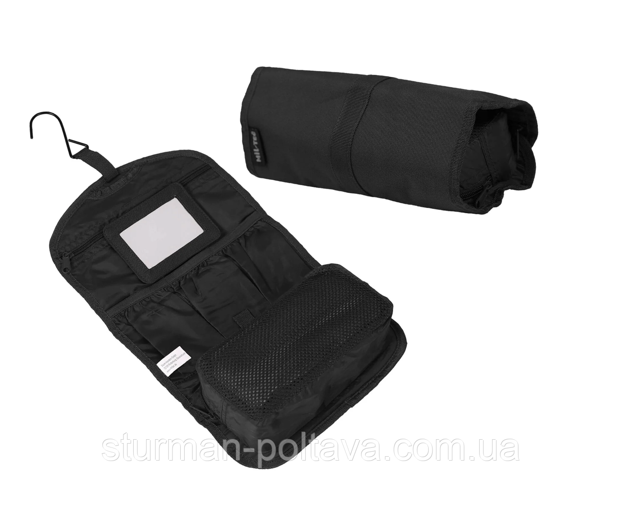 Сумка для туалетного приладдя Несесор армійський чорний BRIT.TOILET BAG SCHWARZ MIL-TEC Німеччина, фото 1