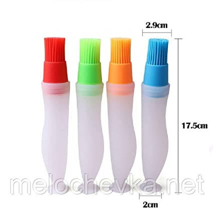 Силіконова щіточка з ємністю для масла