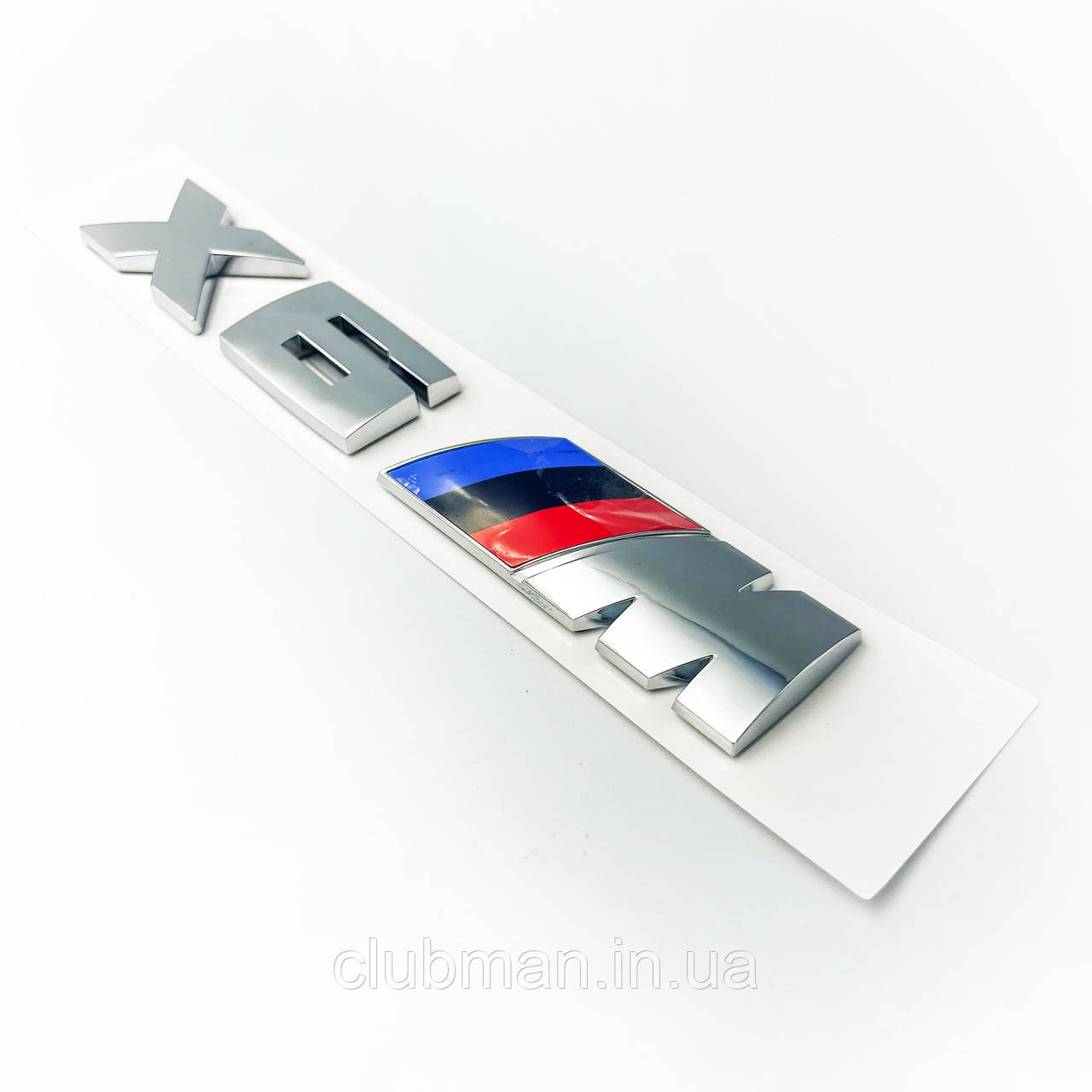 Емблема кришки багажника X6 M BMW (БМВ) 17х2.7 см Триколор Хром