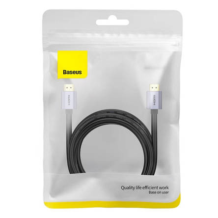 Кабель Baseus High Definition Series Graphene HDMI to HDMI 4K Adapter Cable 3m Black, фото 3