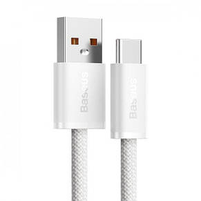 Кабель Baseus Dynamic Series Fast Charging Data Cable USB to Type-C 100W 1m White, фото 3