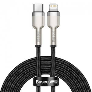 Кабель Baseus Cafule Series Metal Data Cable Type-C to Lightning PD 20W 2m Black, фото 1