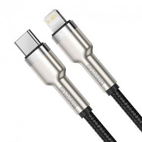 Кабель Baseus Cafule Series Metal Data Cable Type-C to Lightning PD 20W 2m Black, фото 3