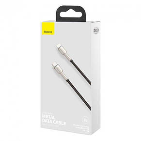 Кабель Baseus Cafule Series Metal Data Cable Type-C to Lightning PD 20W 2m Black, фото 4