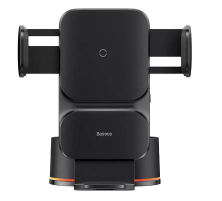 Холдер Baseus Wisdom Auto Alignment Car Mount Wireless Charger ( QI 15W ( Suction base ) Black, фото 1