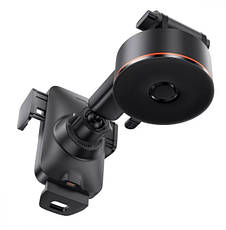 Холдер Baseus Wisdom Auto Alignment Car Mount Wireless Charger ( QI 15W ( Suction base ) Black, фото 4
