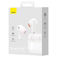 Навушники Bluetooth Baseus True Wireless Earphones Bowie M2 + White, фото 5
