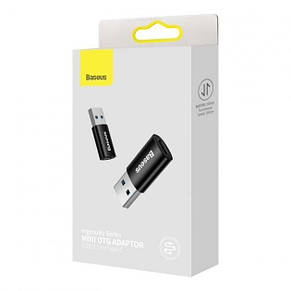 Адаптер Baseus Ingenuity Series Mini OTG Adaptor USB 3.1 to Type-C Black, фото 4