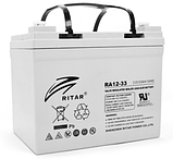 Акумуляторна батарея RITAR AGM RA12-33 12V 33Ah (195х130х155(168), фото 2