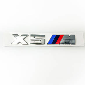 Емблема кришки багажника X5 M BMW (БМВ) 17х2.7 см Триколор Хром, фото 3