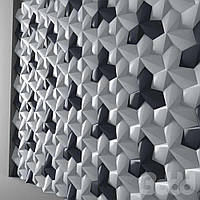 Полиуретановая форма "Верес" для 3D панелей из гипса и бетона; 248*235*50 мм