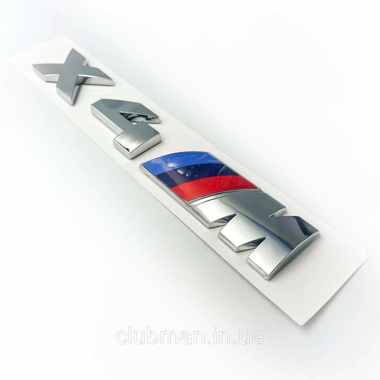 Емблема кришки багажника X4 M BMW (БМВ) 17х2.7 см Триколор Хром