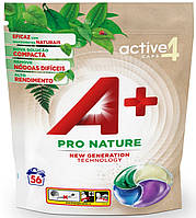 Капсулы для стирки A+ 4в1 Pro Nature (56шт.)