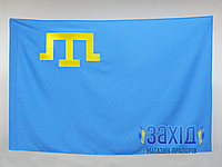 Флаг крымских татар с вышитой тамгой из габардина 90*135 см