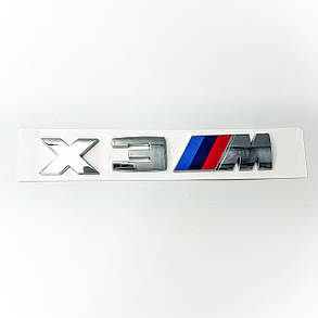 Емблема кришки багажника X3 M BMW (БМВ) 17х2.7 см Триколор Хром, фото 3