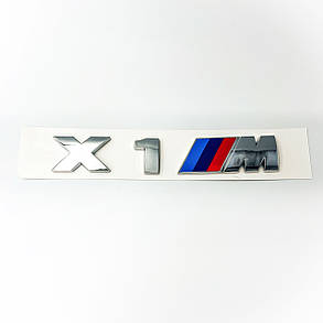 Емблема кришки багажника X1 M BMW (БМВ) 17х2.7 см Триколор Хром, фото 3