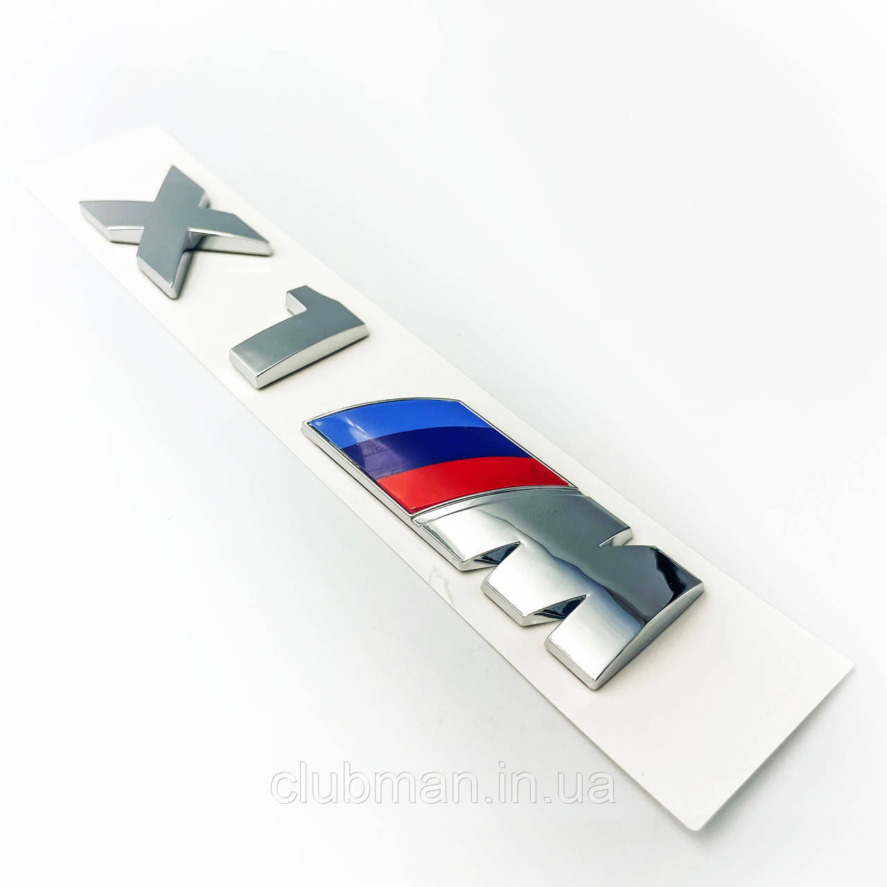 Емблема кришки багажника X1 M BMW (БМВ) 17х2.7 см Триколор Хром