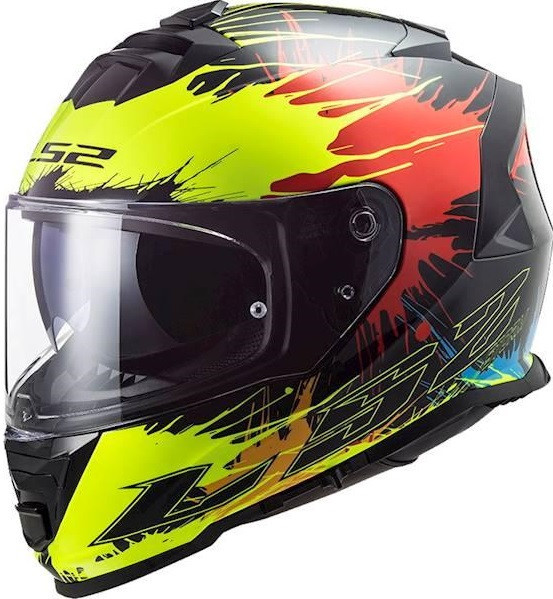 Мотошолом LS2 FF800 Storm Drop чорний/жовтий/червоний, XXL