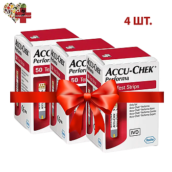Тест-смужки Акку-Чек Перформа (Accu-Chek Performa) 50 шт. 4 паковання, фото 1
