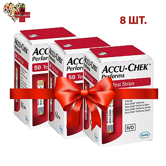 Тест-смужки Акку-Чек Перформа (Accu-Chek Performa) 50 шт. 8 паковань, фото 1