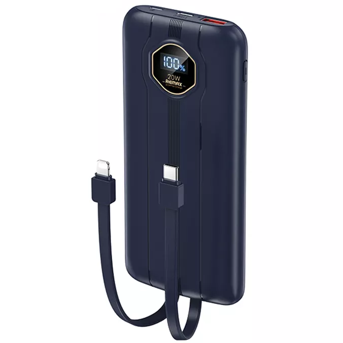 Павербанк повербанк 10000mAh із швидкою зарядкою з кабелями |20W+22.5W PD+QC| REMAX RPP-300 Синій