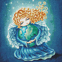 Алмазна мозаїка Ангел землі ©Elena Schweitzer Ідейка AMO7317 (40x40 см) на підрамнику